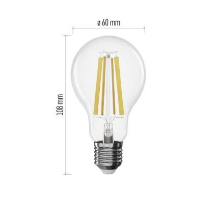 Ampoule à intensité variable LED FILAMENT A60 E27/11W/230V 4000K