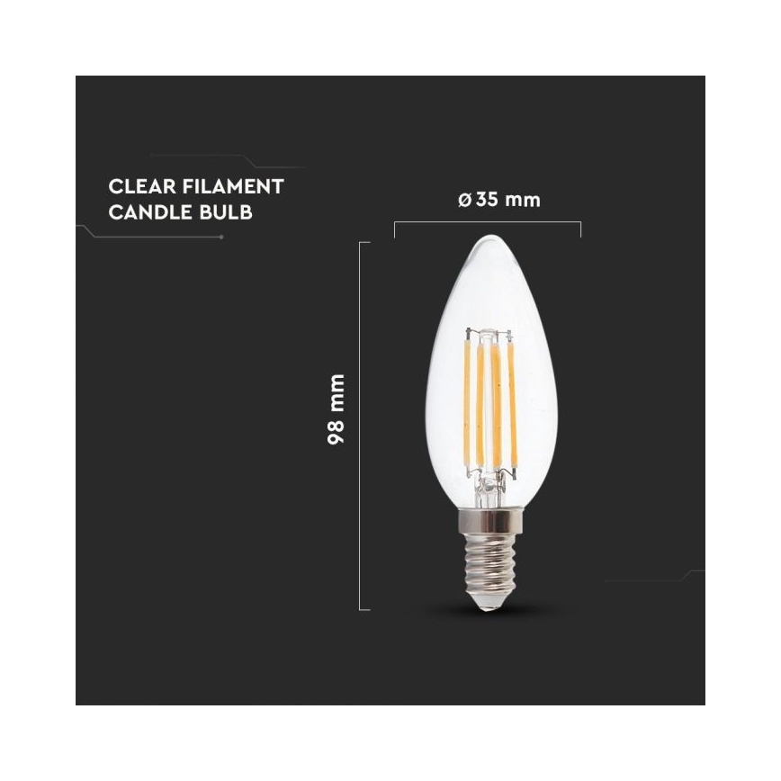 Ampoule à intensité variable LED FILAMENT E14/4W/230V 3000K