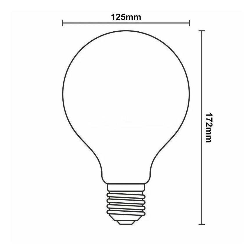 Ampoule à intensité variable LED FILAMENT G125 E27/11W/230V 4000K