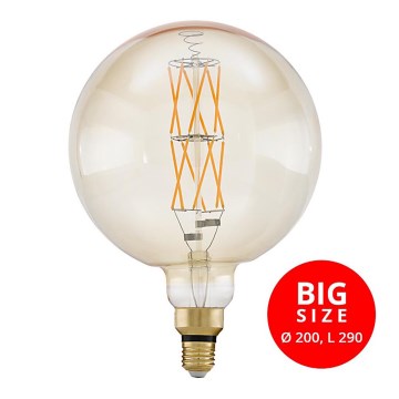 Ampoule à intensité variable LED G200 E27/8W/230V 2100K - Eglo 11687
