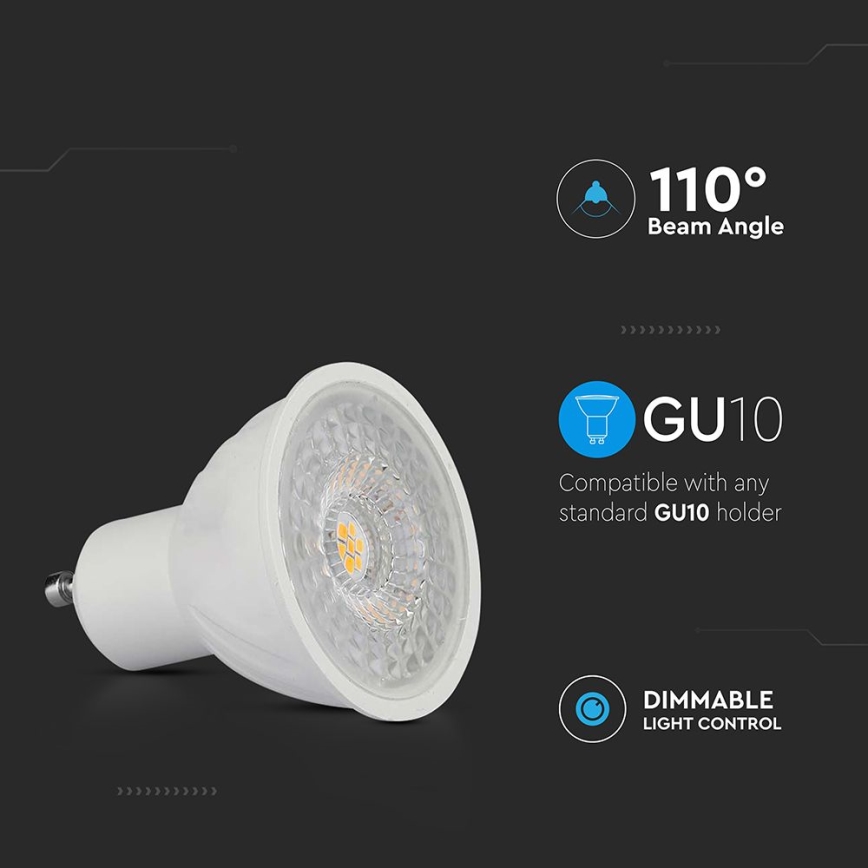 Ampoule à intensité variable LED GU10/6W/230V 4000K 110°