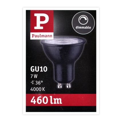 Ampoule à intensité variable LED GU10/7W/230V 4000K - Paulmann 28754