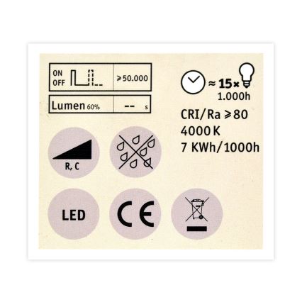 Ampoule à intensité variable LED GU10/7W/230V 4000K - Paulmann 28754