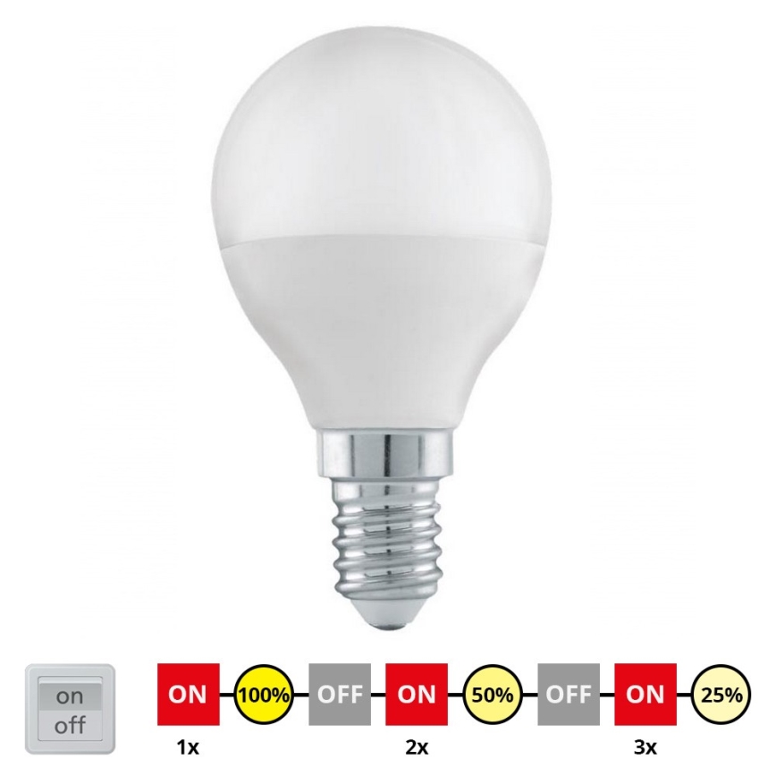 Ampoule à intensité variable LED P45 E14/6W/230V 3000K - STEPDIMMING - Eglo 54835