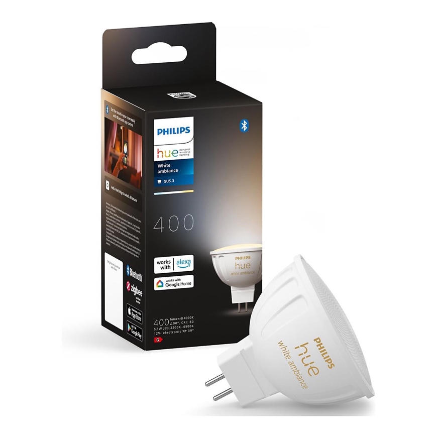 Ampoule à intensité variable LED Philips Hue WA GU5,3/MR16/5,1W