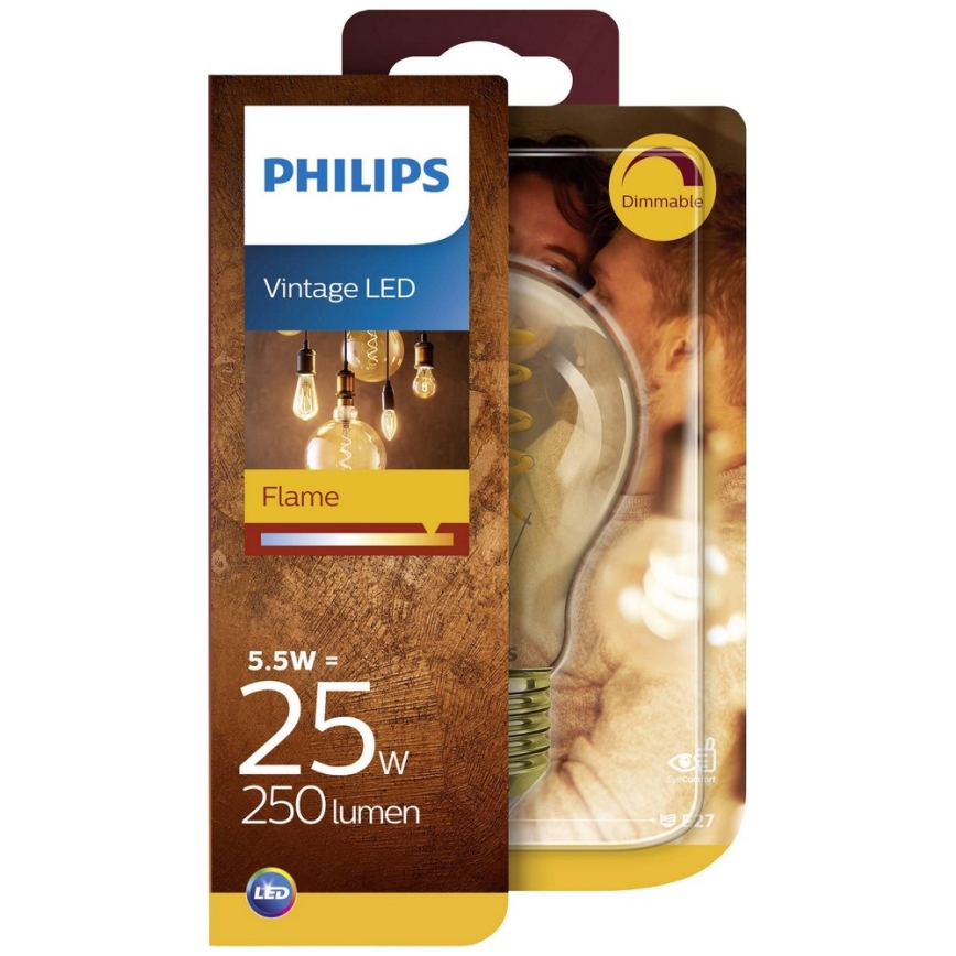 Ampoule à intensité variable LED Philips VINTAGE E27/5,5W/230V 2000K