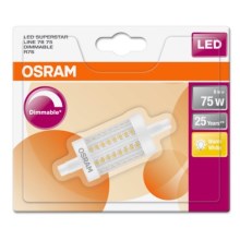 Ampoule à intensité variable LED R7s/8W/230V 2700K - Osram 78 mm