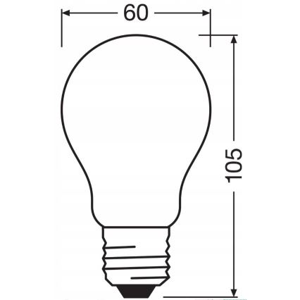 Ampoule à intensité variable LED RETROFIT A60 E27/11W/230V 4000K - Osram