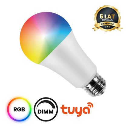 Ampoule à intensité variable LED RGB A60 E27/8W/230V 2700-6500K Wi-Fi Tuya