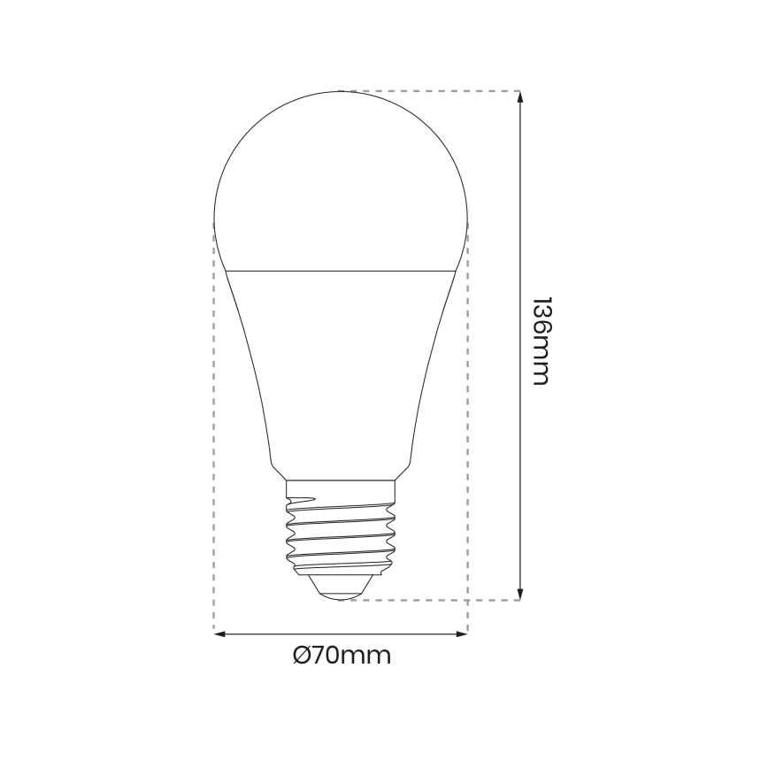 Ampoule à intensité variable LED RGB A70 E27/11W/230V 2700-6500K Wi-Fi Tuya