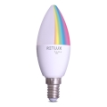 Ampoule à intensité variable LED RGBW C37 E14/4,5W/230V 2700-6500K Wi-Fi Tuya