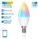 Ampoule à intensité variable LED RGBW C37 E14/6,5W/230V 2700-6500K Wi-Fi - Aigostar