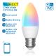 Ampoule à intensité variable LED RGBW C37 E27/6,5W/230V 2700-6500K Wi-Fi - Aigostar