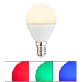 Ampoule à intensité variable LED RGBW E14/4,9W/230V 2700K + Télécommande - Globo