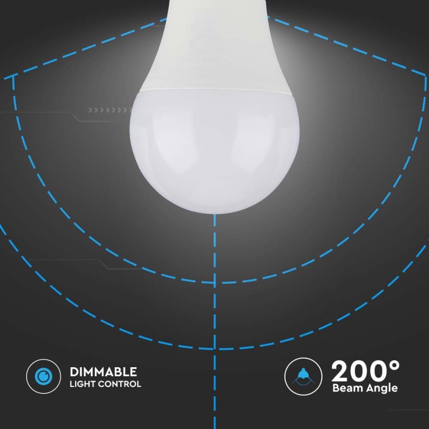 Ampoule à intensité variable LED SAMSUNG CHIP A60 E27/11W/230V 3000K