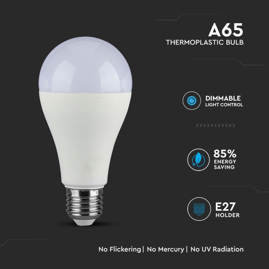 Ampoule à intensité variable LED SAMSUNG CHIP A65 E27/17W/230V 4000K