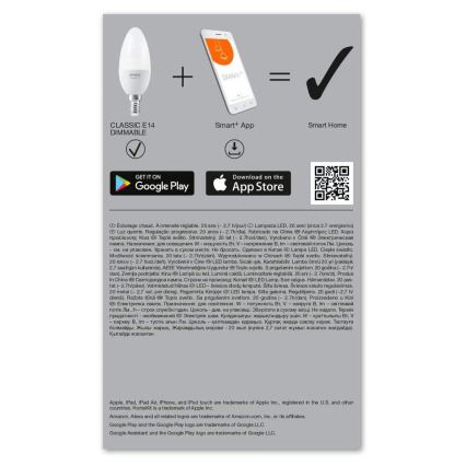 Ampoule à intensité variable LED SMART+ E14/5W/230V 2700K Wi-Fi - Ledvance