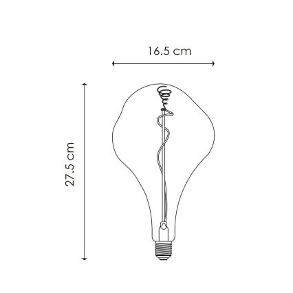 Ampoule à intensité variable LED VINTAGE EDISON E27/3W/230V 1800K