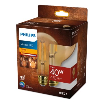 Ampoule à intensité variable LED VINTAGE Philips G95 E27/7W/230V 1800K