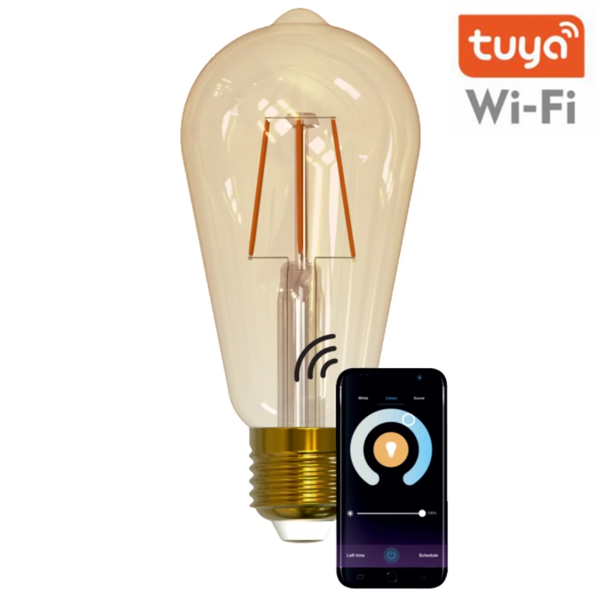 Ampoule à intensité variable LED VINTAGE ST64 E27/5,5W/230V 1800-2700K Wi-fi Tuya