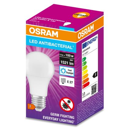 Ampoule antibactérienne LED A100 E27/13W/230V 6500K - Osram