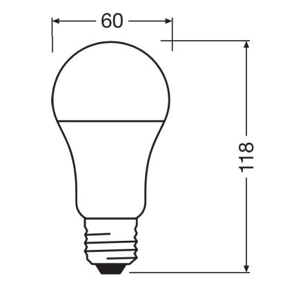 Ampoule antibactérienne LED A100 E27/13W/230V 6500K - Osram