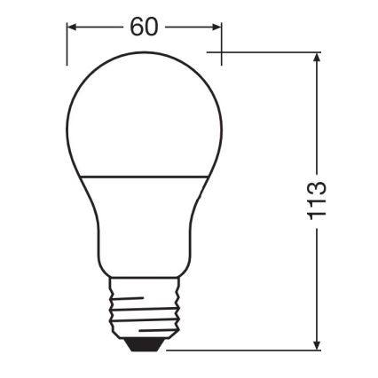 Ampoule antibactérienne LED A60 E27/8,5W/230V 2700K - Osram