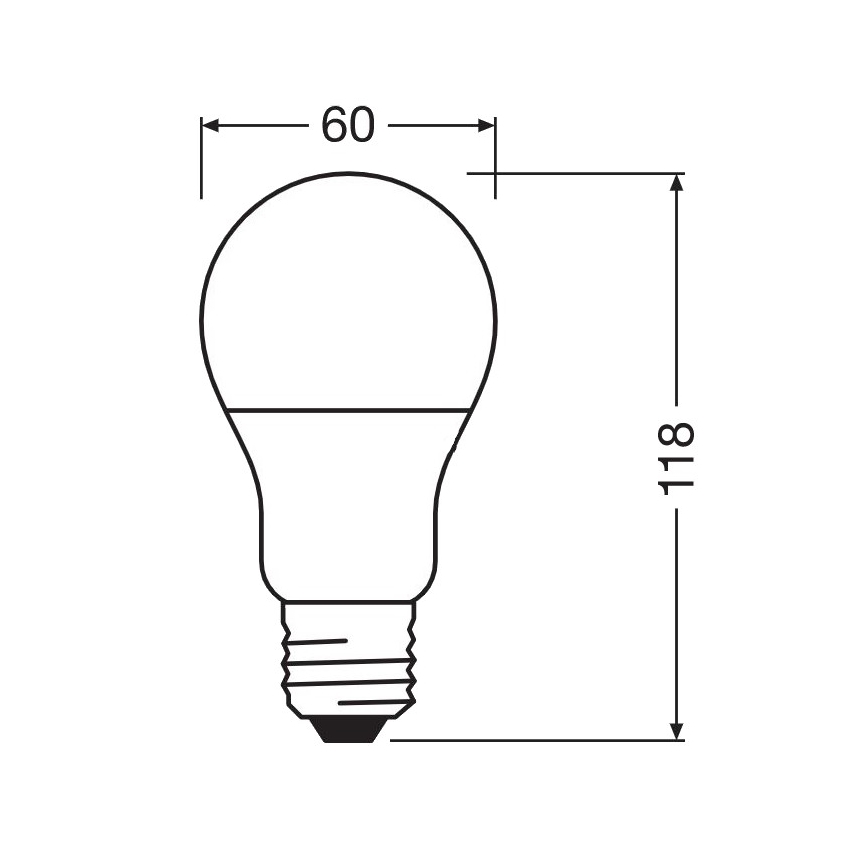 Ampoule antibactérienne LED A75 E27/10W/230V 2700K - Osram