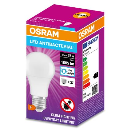 Ampoule antibactérienne LED A75 E27/10W/230V 6500K - Osram