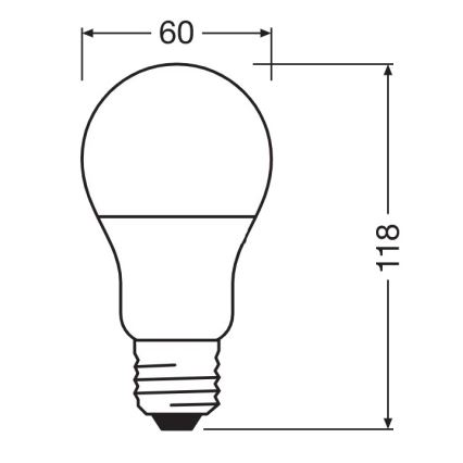 Ampoule antibactérienne LED A75 E27/10W/230V 6500K - Osram