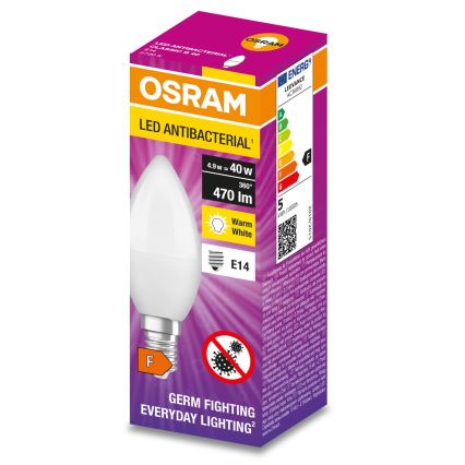 Ampoule antibactérienne LED B40 E14/4,9W/230V 2700K - Osram