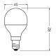 Ampoule antibactérienne LED P40 E14/4,9W/230V 6500K - Osram