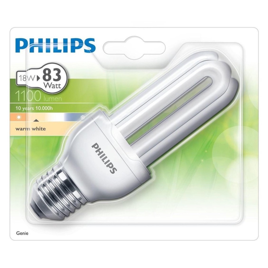 Ampoule basse consommation Philips GENIE E27/18W/230V 2700K
