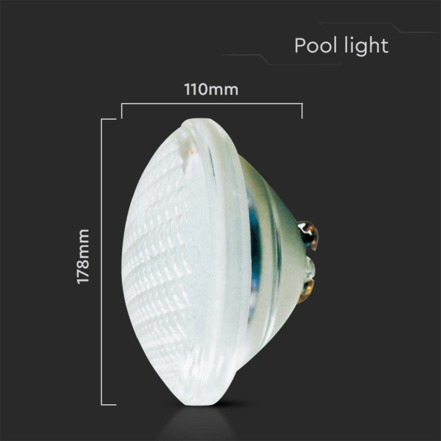 Ampoule de piscine LED/35W/12V IP68 6500K