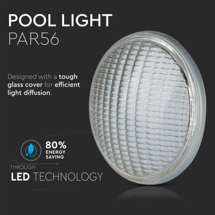 Ampoule de piscine LED/8W/12V IP68 bleue