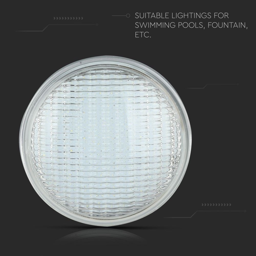 Ampoule de piscine LED/8W/12V IP68 bleue