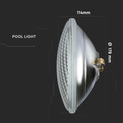 Ampoule de piscine LED/8W/12V IP68 bleue