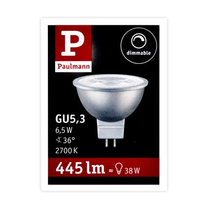 Ampoule de projecteur à intensité variable LED GU5,3/6,5W/12V 2700K - Paulmann 28759