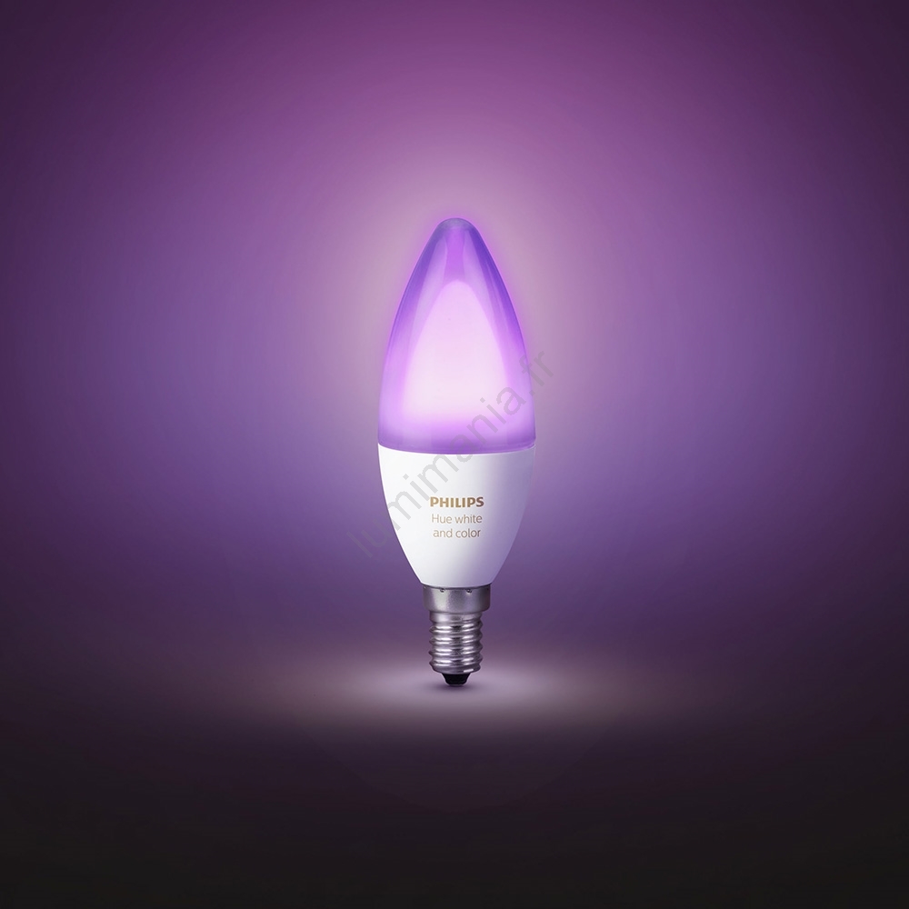 Ampoule dimmable LED RGB Philips Hue WHITE AND COLOR AMBIANCE E14/6W
