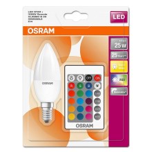 Ampoule dimmable LED RGB STAR E14/4,5W/230V 2700K – Osram