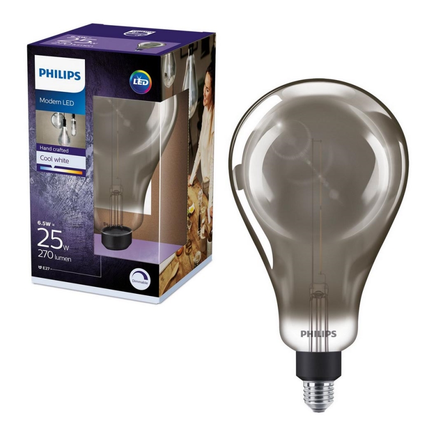 Ampoule dimmable LED SMOKY VINTAGE Philips A160 E27/6,5W/230V