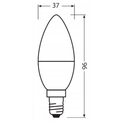 Ampoule en plastique recyclé B40 E14/4,9W/230V 4000K - Ledvance