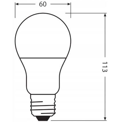 Ampoule en plastique recyclé E27/10W/230V 2700K - Ledvance