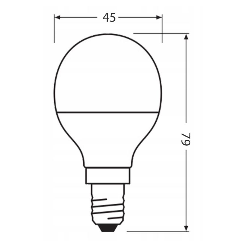 Ampoule en plastique recyclé P45 E14/4,9W/230V 4000K - Ledvance