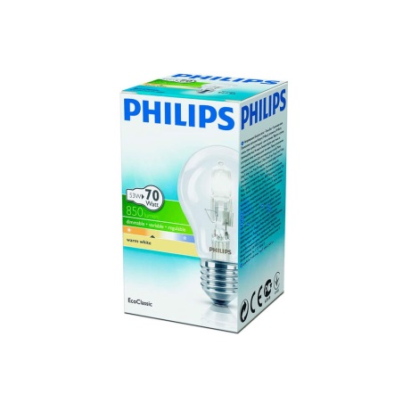 Ampoule halogène à intensité variable Philips E27/53W/230V 2800K