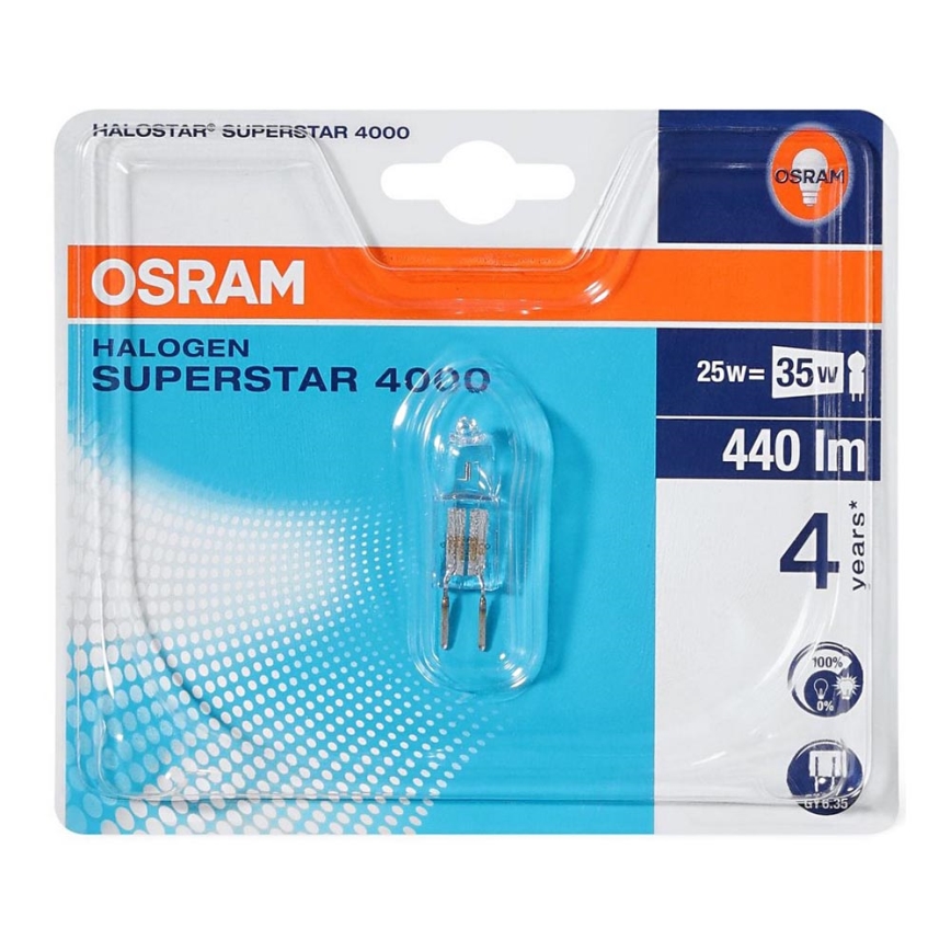 Ampoule halogène GY6,35/25W/12V 2900K - Osram