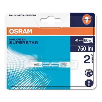 Ampoule halogène HALOLINE R7s/48W/230V 2900K - Osram 75 mm