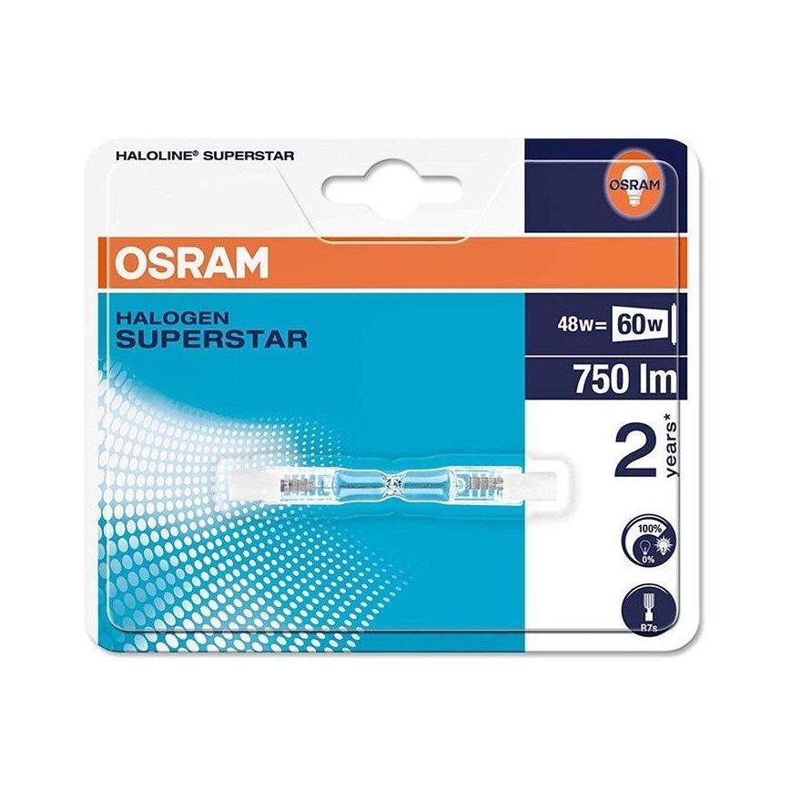 Ampoule halogène HALOLINE R7s/48W/230V 2900K - Osram 75 mm
