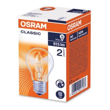 Ampoule halogène HALOLUX E27/57W/230V 2800K - Osram