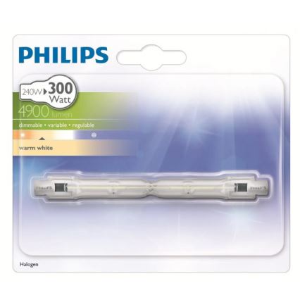 Ampoule halogène PHILIPS R7s/240W/230V 2900K - ECO HALO 118 mm